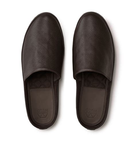 leather luxury slippers for men.